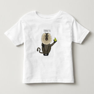 Funny lion tailed macaque monkey cartoon toddler T-Shirt
