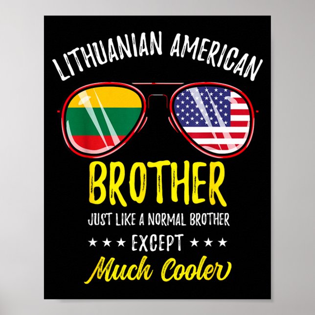 Funny lithuanian american brother  poster (Front)