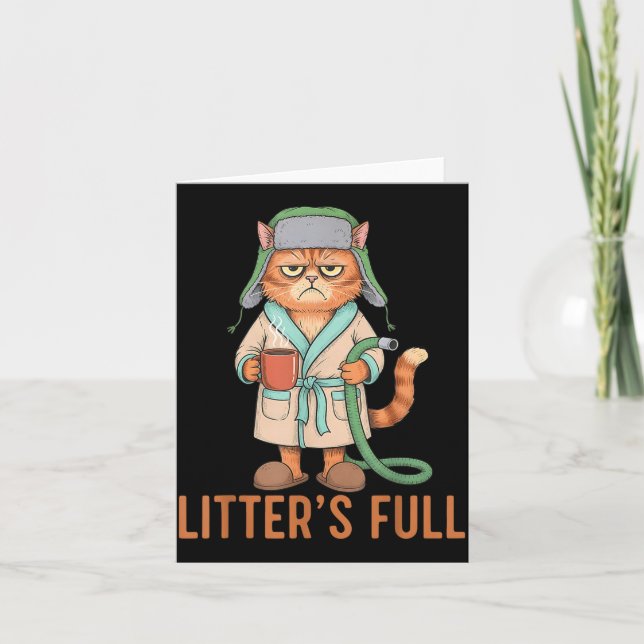 Funny Litter’s Full Cat Parody Cute Cat Lover Chri Card (Front)