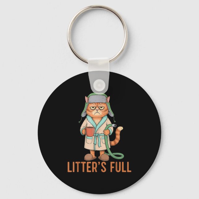 Funny Litter’s Full Cat Parody Cute Cat Lover Chri Key Ring (Front)