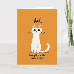 Funny Litter Tray Dad Card