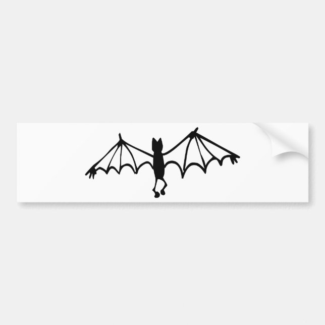 Funny Little Bat Bumper Sticker (Front)
