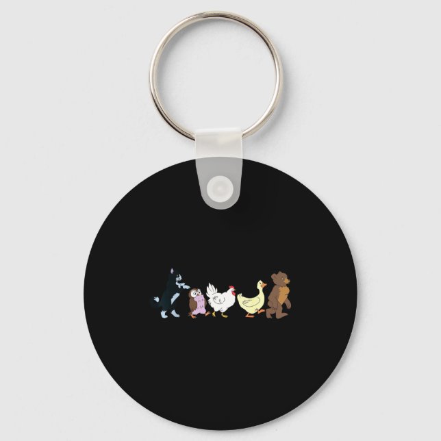 Funny Little Bear Birthday Graphic Y2k Bears Lover Key Ring (Front)
