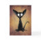 Funny Little Black Oriental Cat Art