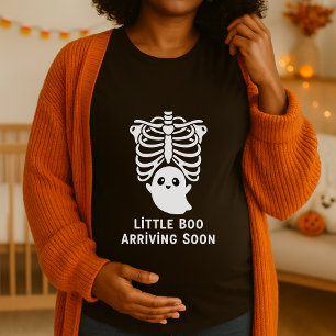 Funny Little Boo Arriving Soon Maternity Halloween T-Shirt