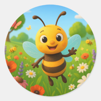 Funny little bumblebee sticker