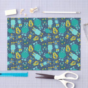 Funny Little Cartoon Monsters Boys Birthday Tissue Paper