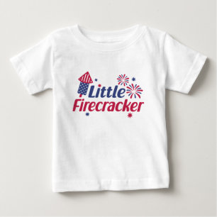 Funny Little Firecracker Fireworks Fourth Of July Baby T-Shirt