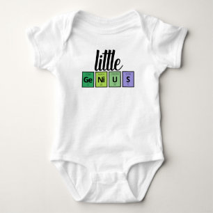 Funny Little GeNiUS Periodic Table Element Symbols Baby Bodysuit
