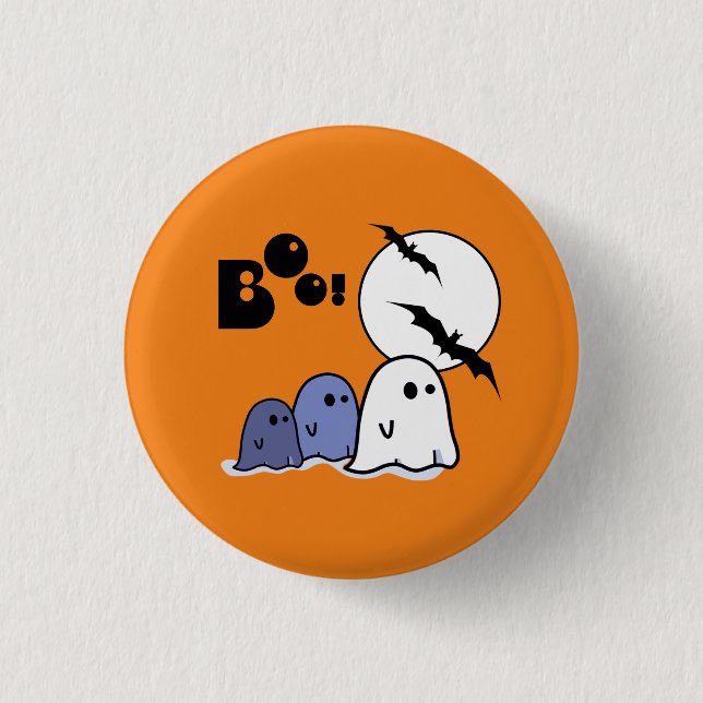 Funny Little Ghosts. Halloween Gift  3 Cm Round Badge (Front)