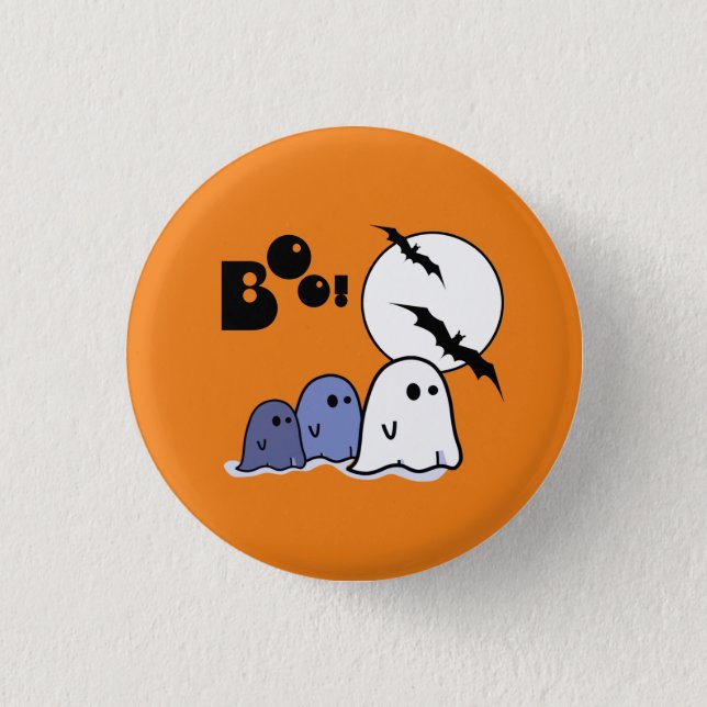 Funny Little Ghosts. Halloween Gift  3 Cm Round Badge (Front)