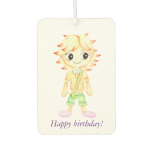 Funny little ginger boy car air freshener