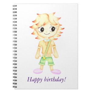 Funny little ginger boy notebook