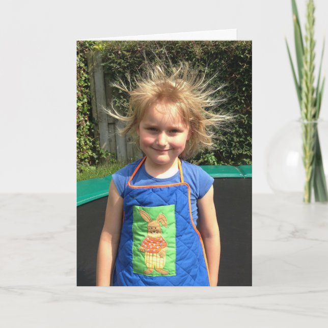 FUNNY LITTLE GIRL BIRTHDAY CARD FOR HER (Front)