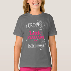 Funny Little Girls Novelty Slogan Text T-Shirt
