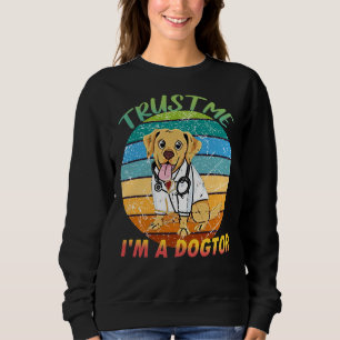 Funny Little Golden Retriever Trust Me I M Dogtar Sweatshirt