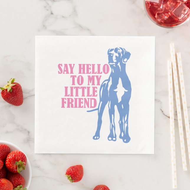 Funny Little Great Dane Napkins (Insitu)