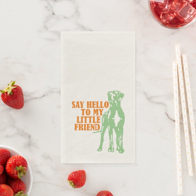 Funny Little Great Dane Paper Guest Towels Napkin (Insitu)