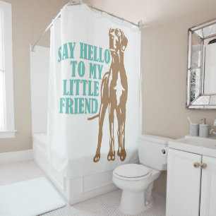 Funny Little Great Dane Shower Curtain
