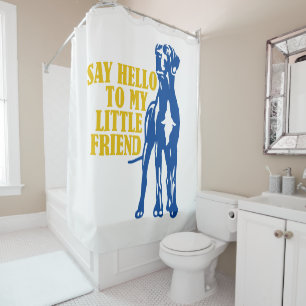 Funny Little Great Dane Shower Curtain