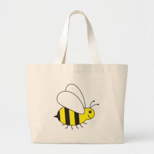 Funny Little Honey Bee Cute Large Tote Bag