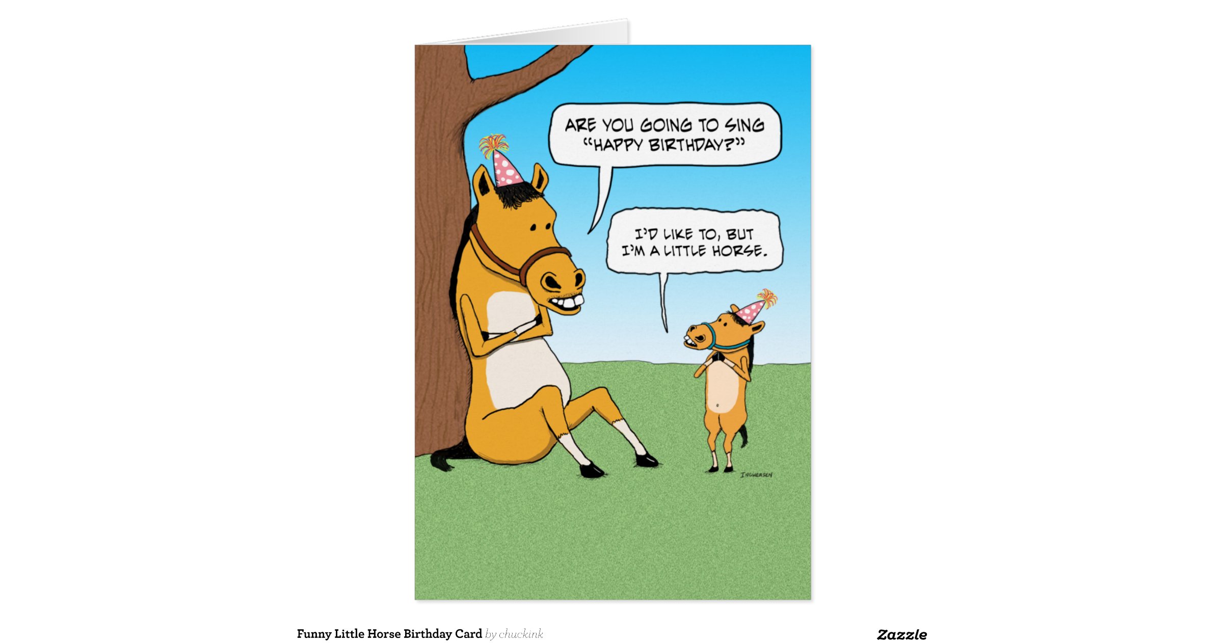 Funny Little Horse Birthday Card | Zazzle