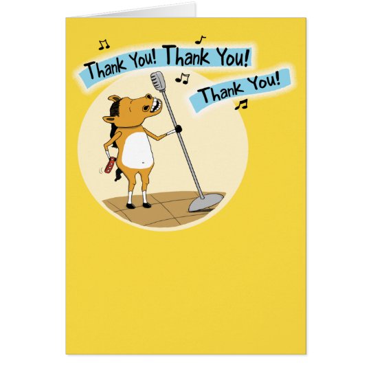 Funny Little Horse Thank You Card Zazzle.co.uk