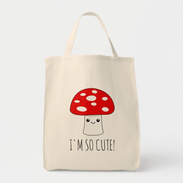 Funny little Kawaii mushroom cartoon Tote Bag (Front)
