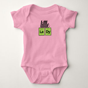 Funny Little LaDy Periodic Table Element Symbols Baby Bodysuit