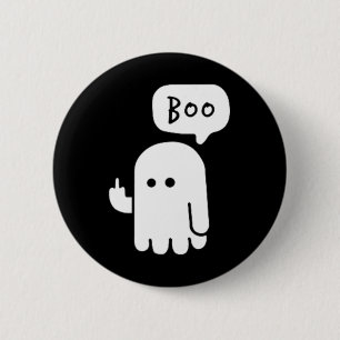 Funny Little Middle Fingers Cute Ghost Boojee Hall 6 Cm Round Badge