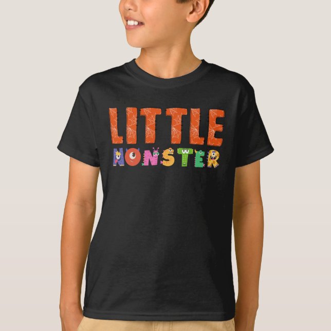 Funny Little Monster Halloween T-Shirt (Front)