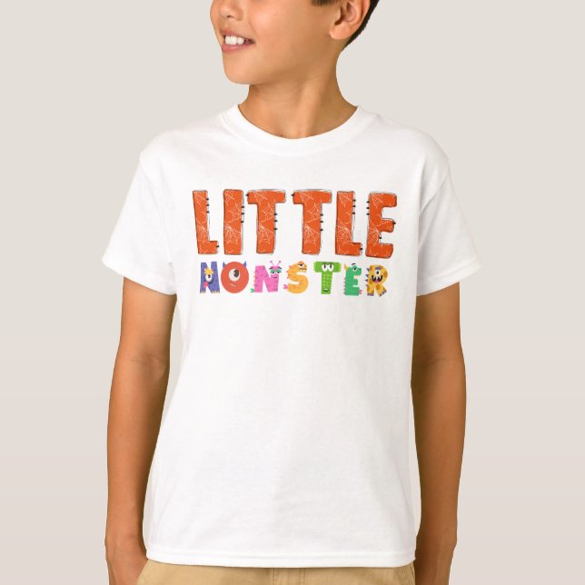 Funny Little Monster Halloween T-Shirt (Front)
