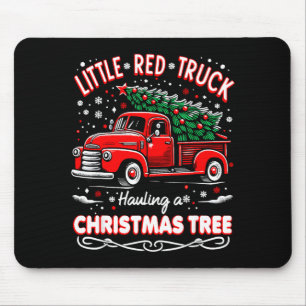 Funny Little Red Truck Hauling A Christmas Tree Xm Mouse Mat