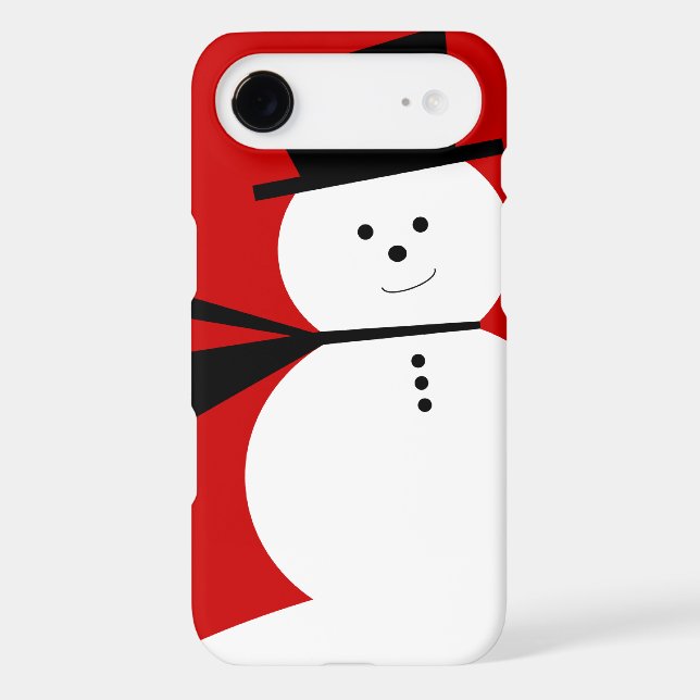 Funny Little Snowman with Elegant Top Hat Case-Mate iPhone Case (Back)