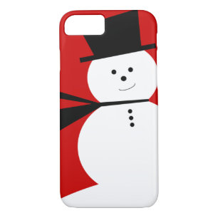 Funny Little Snowman with Elegant Top Hat iPhone 8/7 Case