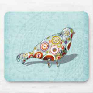 Funny Little Whimsical  Bird Mouse Mat