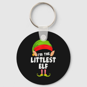 Funny Littlest Elf Matching Family Group Pj Christ Key Ring