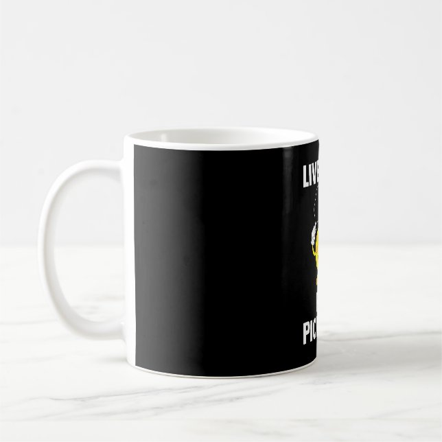 Funny Live Laugh Play Pickleball Coffee Mug (Left)