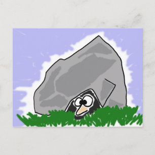 Funny Living Under a Rock Cartoon Postcard