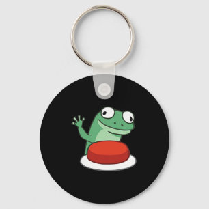 Funny Lizard Button Meme  Key Ring