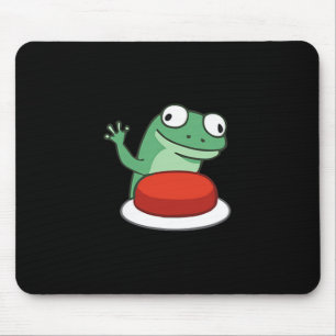 Funny Lizard Button Meme  Mouse Mat
