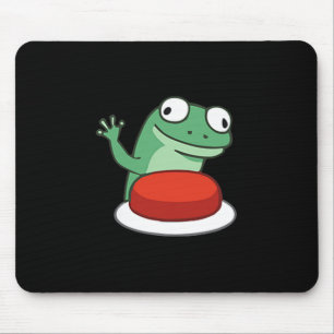 Funny Lizard Button Meme Mouse Mat
