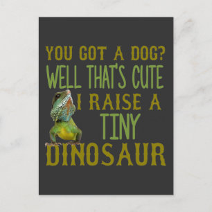 Funny Lizard Dinosaur lover Bearded Dragon Owner Postcard