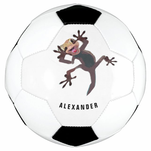 Funny Lizard Gecko Personal Football (Front)