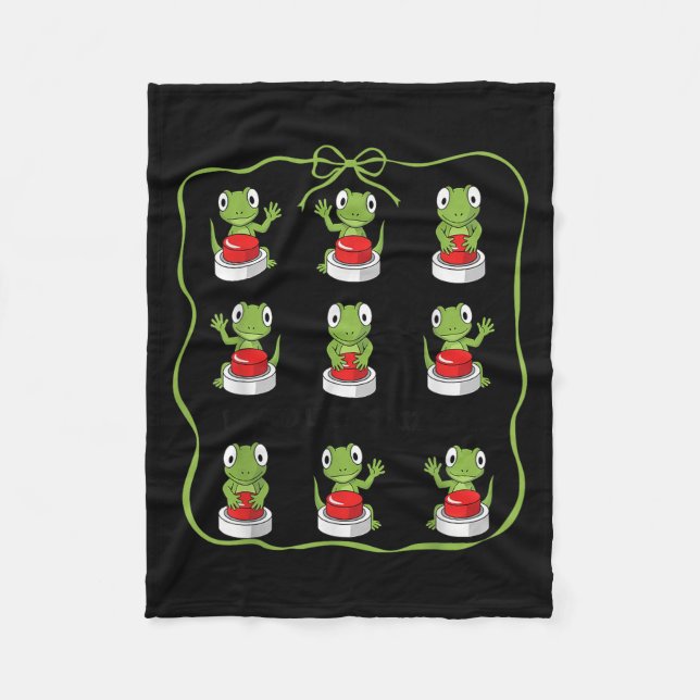 Funny Lizard Lizard Lizard Animal Button Meme  Fleece Blanket (Front)