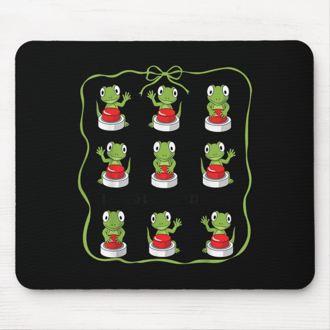 Funny Lizard Lizard Lizard Animal Button Meme  Mouse Mat (Front)