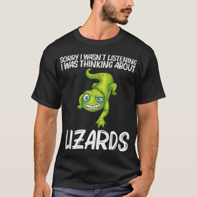 Funny Lizard Lover Design For Men Women Reptile T-Shirt (Front)