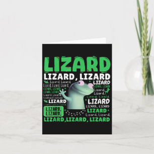 Funny Lizard Meme Animal Women Men _1 Card
