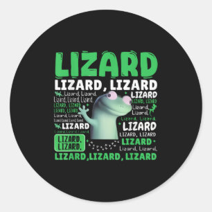 Funny Lizard Meme Animal Women Men _1 Classic Round Sticker
