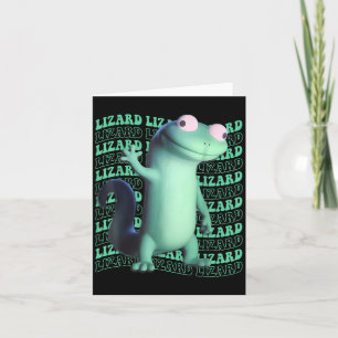 Funny Lizard Meme Animal Women Men _2 Card